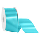 2 3/4" Floral Satin Ribbon | Turquoise | 100 Yard Roll