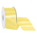 2 3/4" Floral Satin Ribbon | Yellow | 100 Yard Roll