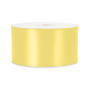 2 3/4" Floral Satin Ribbon | Yellow | 100 Yard Roll