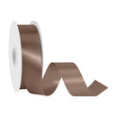 1 7/16" Floral Satin Ribbon | Brown | 100 Yard Roll