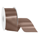 2 3/4" Floral Satin Ribbon | Brown | 100 Yard Roll