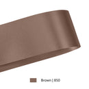 2 3/4" Floral Satin Ribbon | Brown | 100 Yard Roll