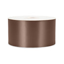 2 3/4" Floral Satin Ribbon | Brown | 100 Yard Roll