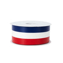 2 1/2" Patriotic Printed Floral Satin | Multi | 100 Yard Roll