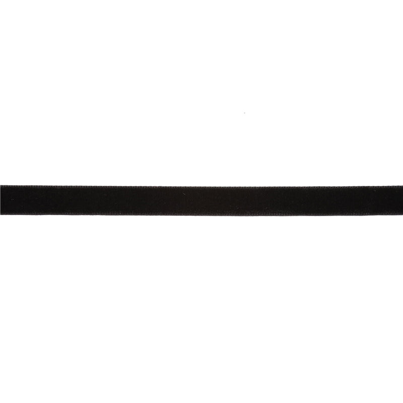 3/8" Velvet Ribbon | Raven | 10 Yard Roll