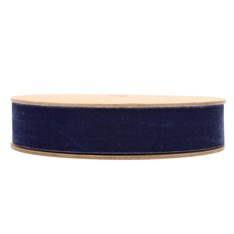 1" Velvet Ribbon | Navel | 10 Yard Roll