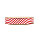 7/8" Printed Ribbon | "Candy Cane Stripe" Red/White | 25 Yard Roll