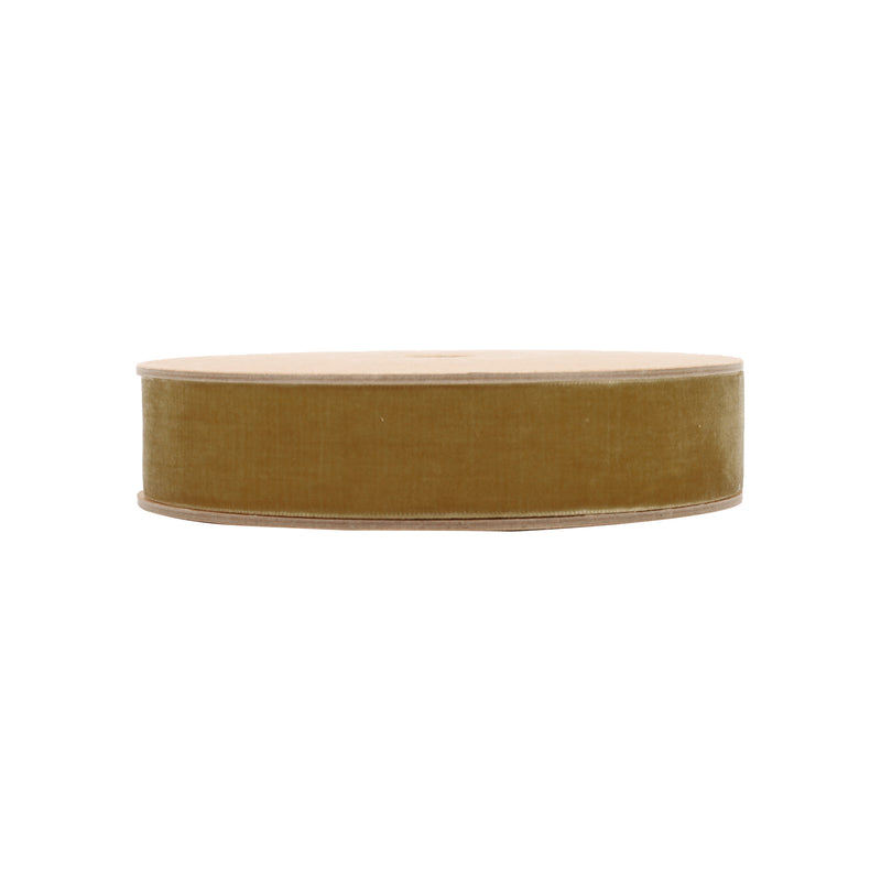 1" Velvet Ribbon | Mushroom | 10 Yard Roll