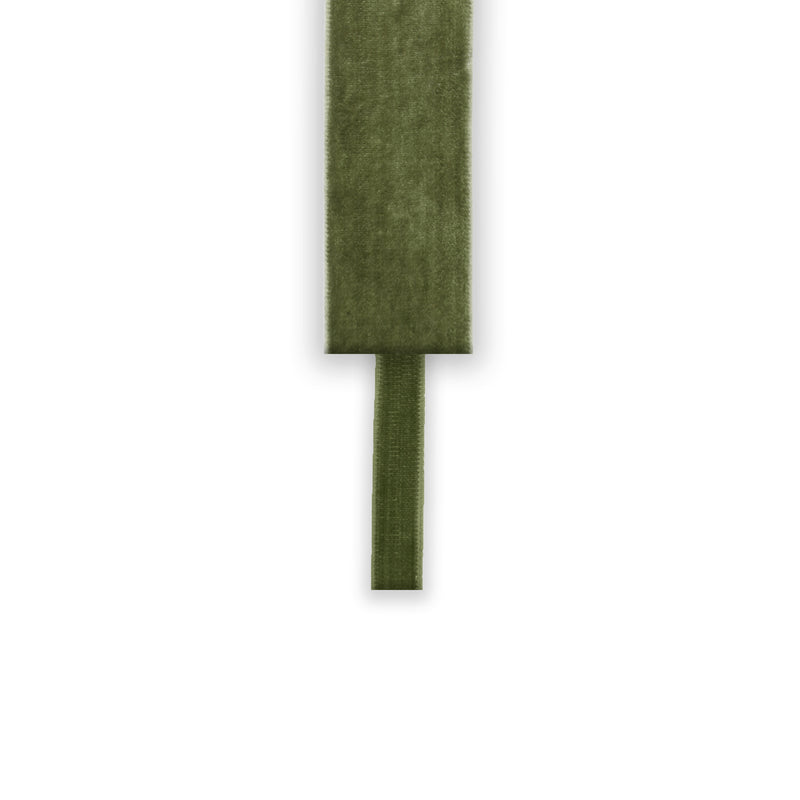 1" Velvet Ribbon | Olive| 10 Yard Roll