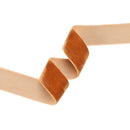 1" Velvet Ribbon | Cognac | 10 Yard Roll