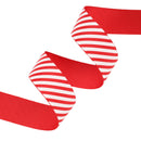 7/8" Printed Ribbon | "Candy Cane Stripe" Red/White | 25 Yard Roll