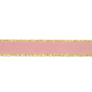 1" Textured Grosgrain Ribbon | Gold Metallic Fringe Quartz | 25 Yard Roll
