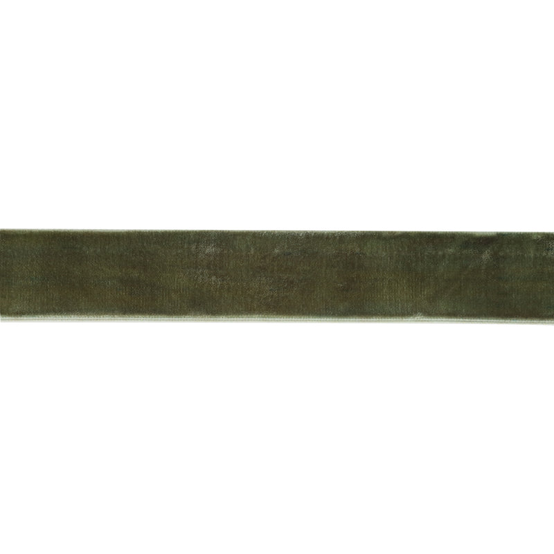1" Velvet Ribbon | Olive| 10 Yard Roll