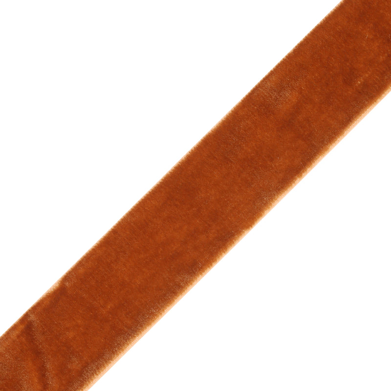 1" Velvet Ribbon | Cognac | 10 Yard Roll