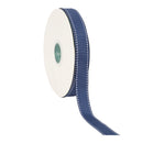 7/8" Saddlestitch Grosgrain Ribbon | Navy (370) | 100 Yard Roll