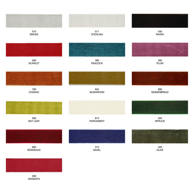 1" Velvet Ribbon | Mushroom | 10 Yard Roll