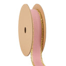 1" Textured Grosgrain Ribbon | Gold Metallic Fringe Quartz | 25 Yard Roll