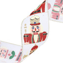 2 1/2" Wired Ribbon | "Nutcracker" White/Multi | 10 Yard Roll