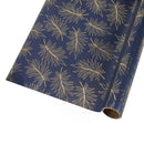 30" x 10' Wrapping Paper | Bontanical Leaf Navy/Gold