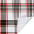 30" x 10' Holiday Wrapping Paper | White/Black Plaid