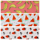 30" x 10' Wrapping Paper Bundle (3-pack) | Strawberry/Watermelon/Banana