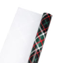 30" x 10' Holiday Wrapping Paper | Green Bias Plaid