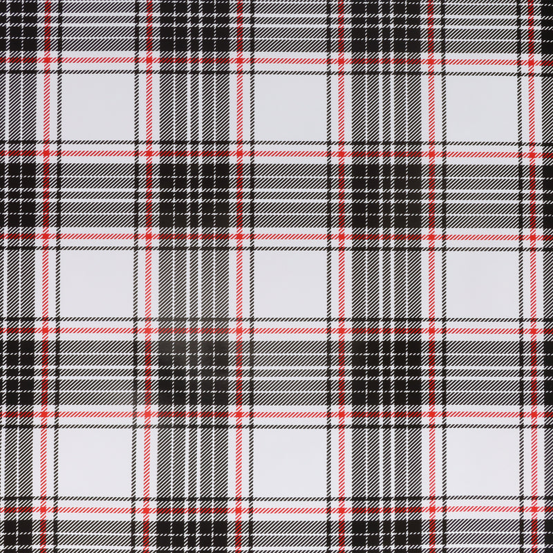 30" x 10' Holiday Wrapping Paper Bundle (3-pack)| Plaid Red/Black