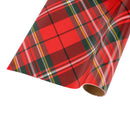 30" x 10' Holiday Wrapping Paper | Red Tartan Plaid