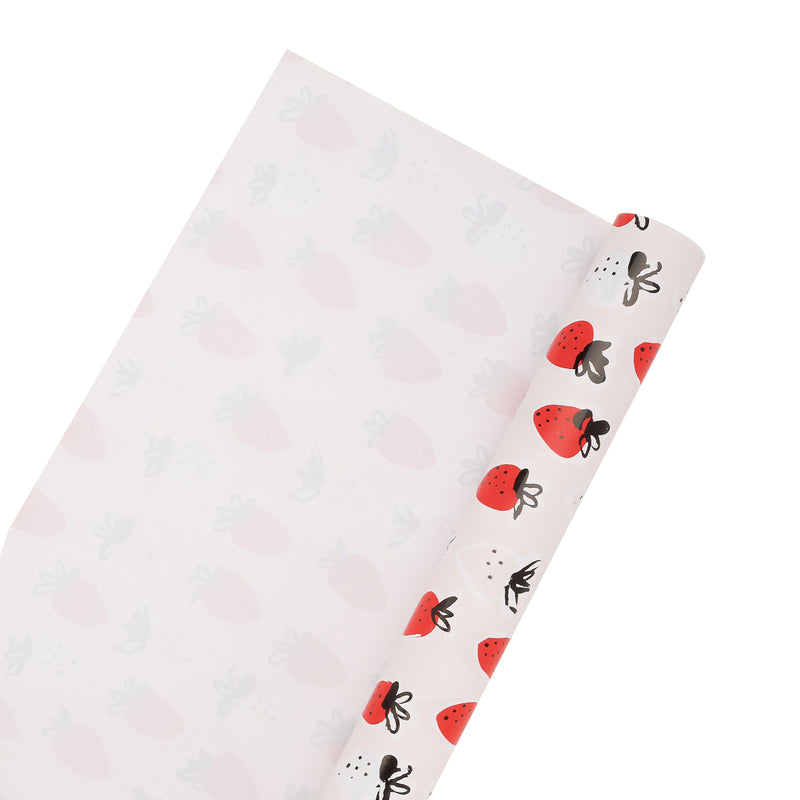 30" x 10' Wrapping Paper | Strawberry Pink/Red