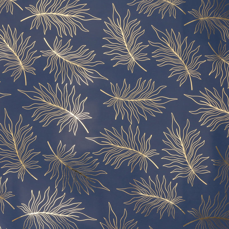30" x 10' Wrapping Paper | Bontanical Leaf Navy/Gold