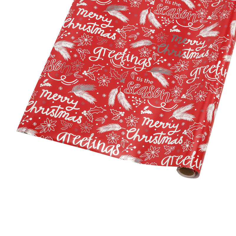 30" x 10' Holiday Wrapping Paper | Seasons Greetings