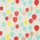 30" x 10' Birthday Wrapping Paper Bundle (3-pack) | Happy Birthday/Balloons/Stripes