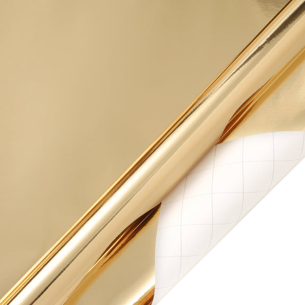 30" x 10' Holiday Wrapping Paper | Metallic Gold