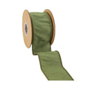 2 1/2" Wired Dupioni Ribbon | Moss | 10 Yard Roll