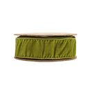 2 1/2" Wired Premium Velvet Ribbon w/ Tissue Back | Apple Green | 10 Yard Roll