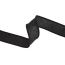 1" Wired Dupioni Ribbon | Black | 10 Yard Roll