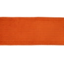 4" Double-Fused Wired Corduroy Ribbon w/ Tissue Back | Orange/Orange Metallic | 5 Yard Roll