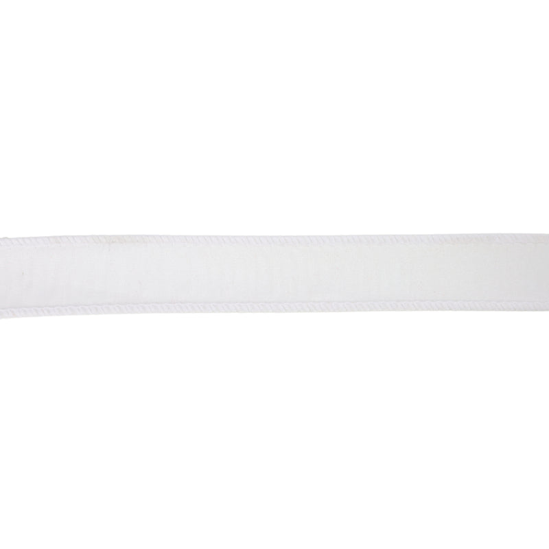 1" Wired Dupioni Ribbon | White | 10 Yard Roll