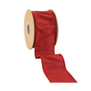 2 1/2" Wired Dupioni Ribbon | Bordeaux | 10 Yard Roll