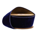 2 1/2" Wired Premium Velvet Ribbon w/ Tissue Back | Blue/Gold | 10 Yard Roll