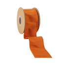 2 1/2" Wired Dupioni Ribbon | Burnt Orange | 10 Yard Roll