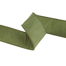 2 1/2" Wired Dupioni Ribbon | Moss | 10 Yard Roll