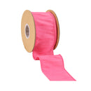 2 1/2" Wired Dupioni Ribbon | Hot Pink | 10 Yard Roll