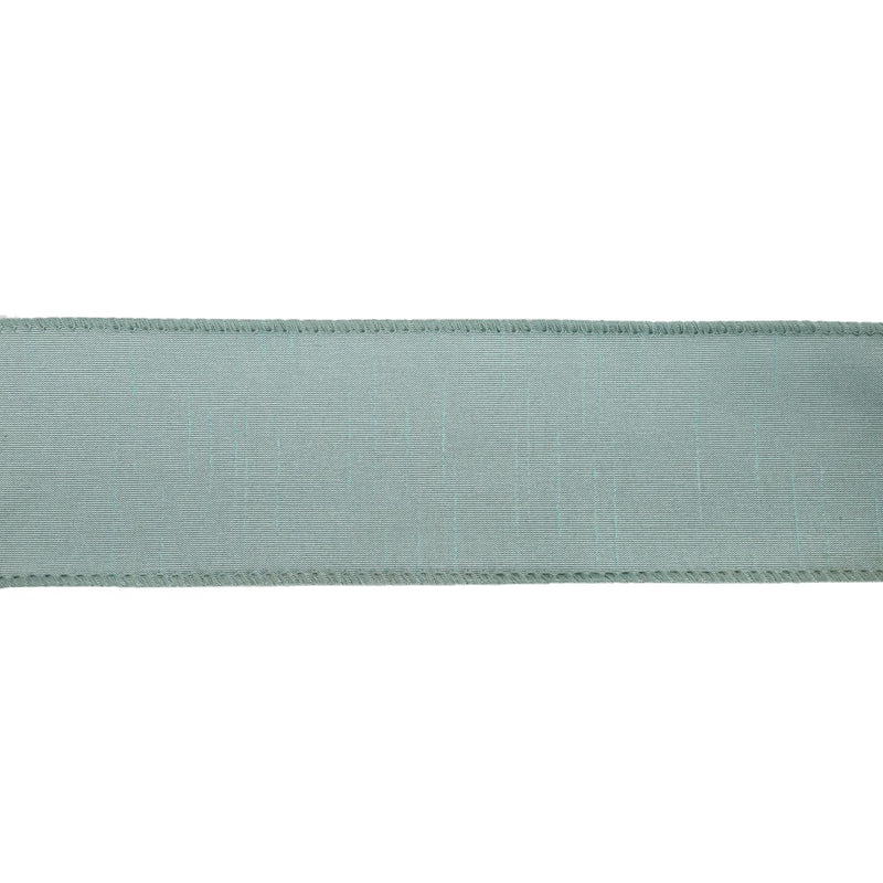 2 1/2" Wired Dupioni Ribbon | Seafoam | 10 Yard Roll