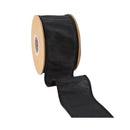 2 1/2" Wired Dupioni Ribbon | Black | 10 Yard Roll