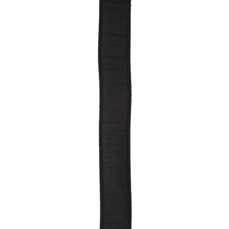 1" Wired Dupioni Ribbon | Black | 10 Yard Roll