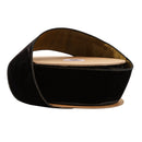2 1/2" Wired Premium Velvet Ribbon w/ Tissue Back | Black/Gold | 10 Yard Roll