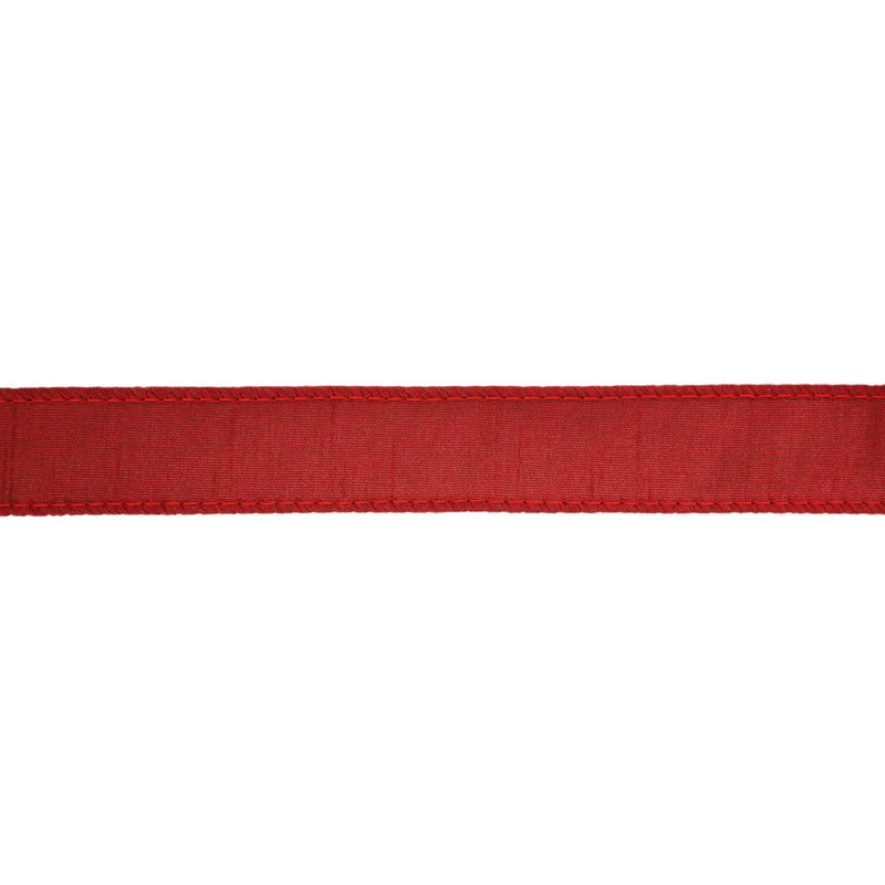 1" Wired Dupioni Ribbon | Bordeaux | 10 Yard Roll