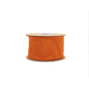 2 1/2" Wired Dupioni Ribbon | Burnt Orange | 10 Yard Roll