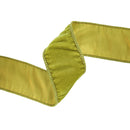 2 1/2" Wired Premium Velvet Ribbon w/ Tissue Back | Apple Green | 10 Yard Roll